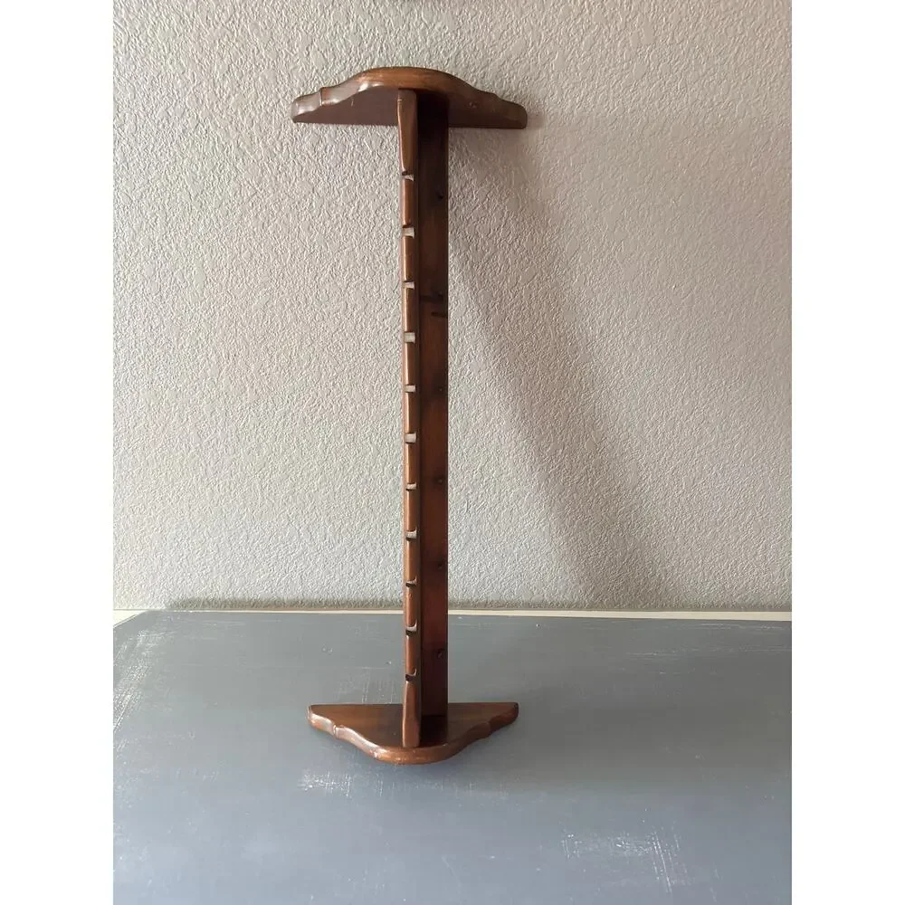 Vintage Solid Wood Spoon Display Wall Shelf Rack Teacup Saucer Collector 23”
